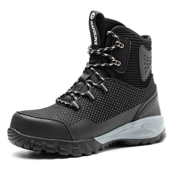 RAYDLINX H86 Steel Toe Slip Resistant Safety Boots for Men Black Size 13.5 NWT main image 14